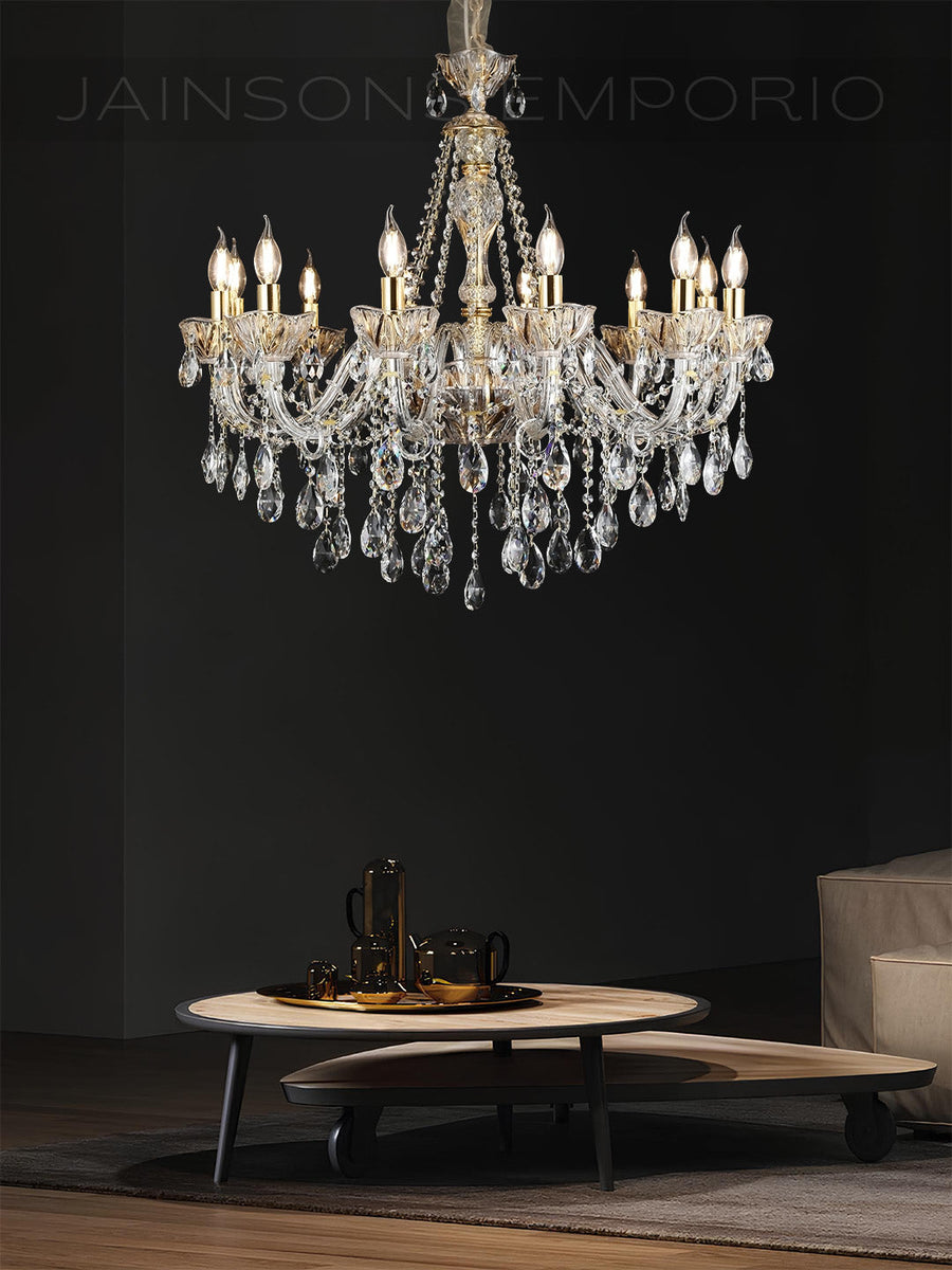 Gilded Crystal Chandelier. – Jainsons Emporio