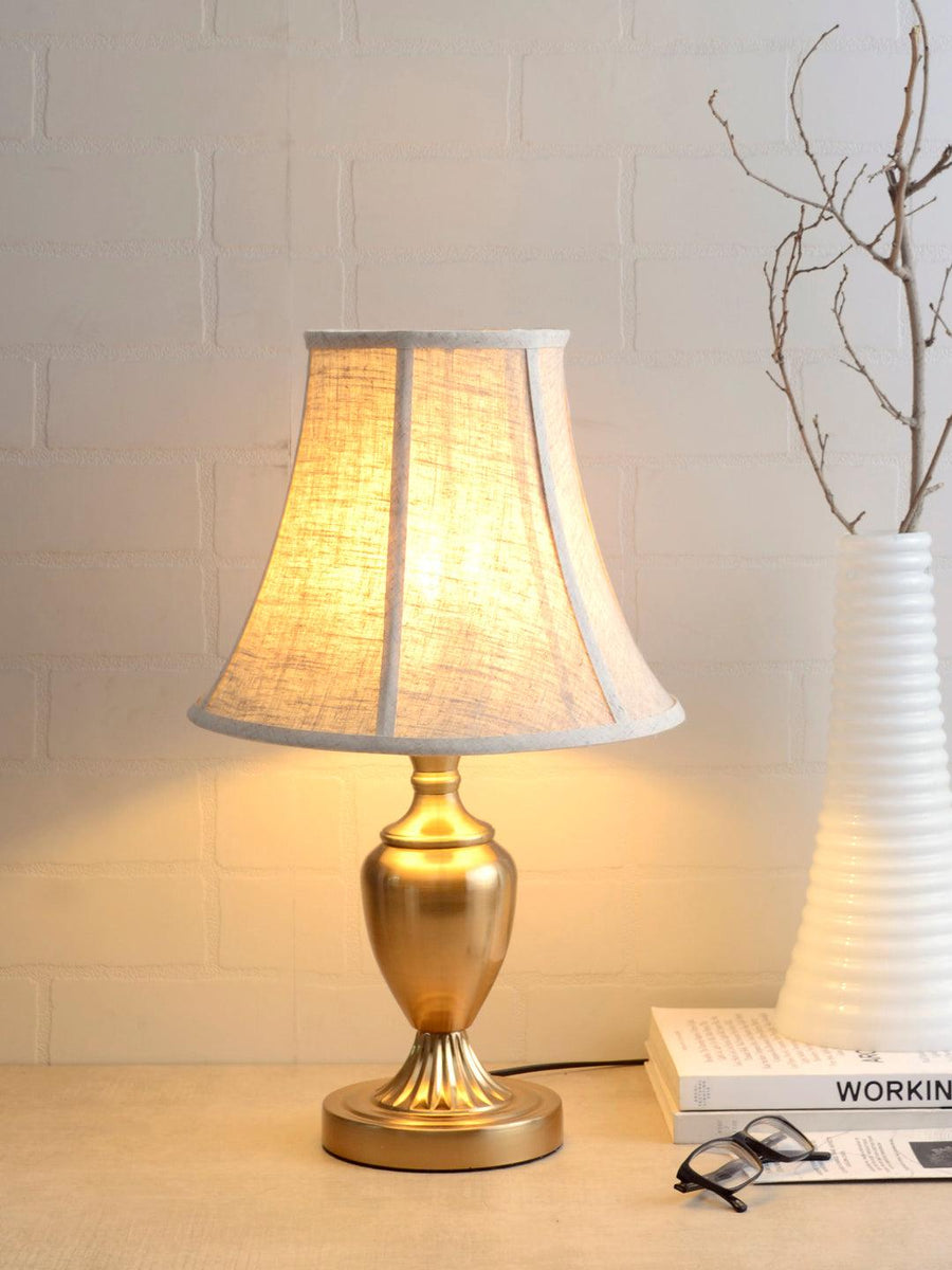 Trey White Gold Table Lamp Buy Traditional Table Lamps Online India