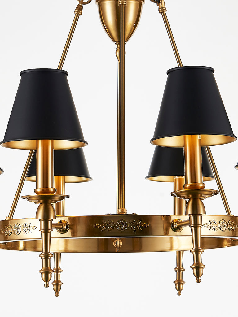 Corille 8-Lamp Gold Chandelier | Buy Vintage Chandeliers Online India