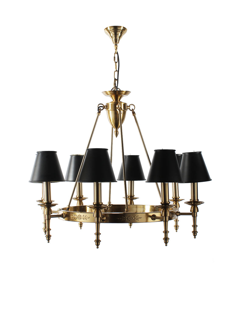 Corille 8-Lamp Gold Chandelier | Buy Vintage Chandeliers Online India