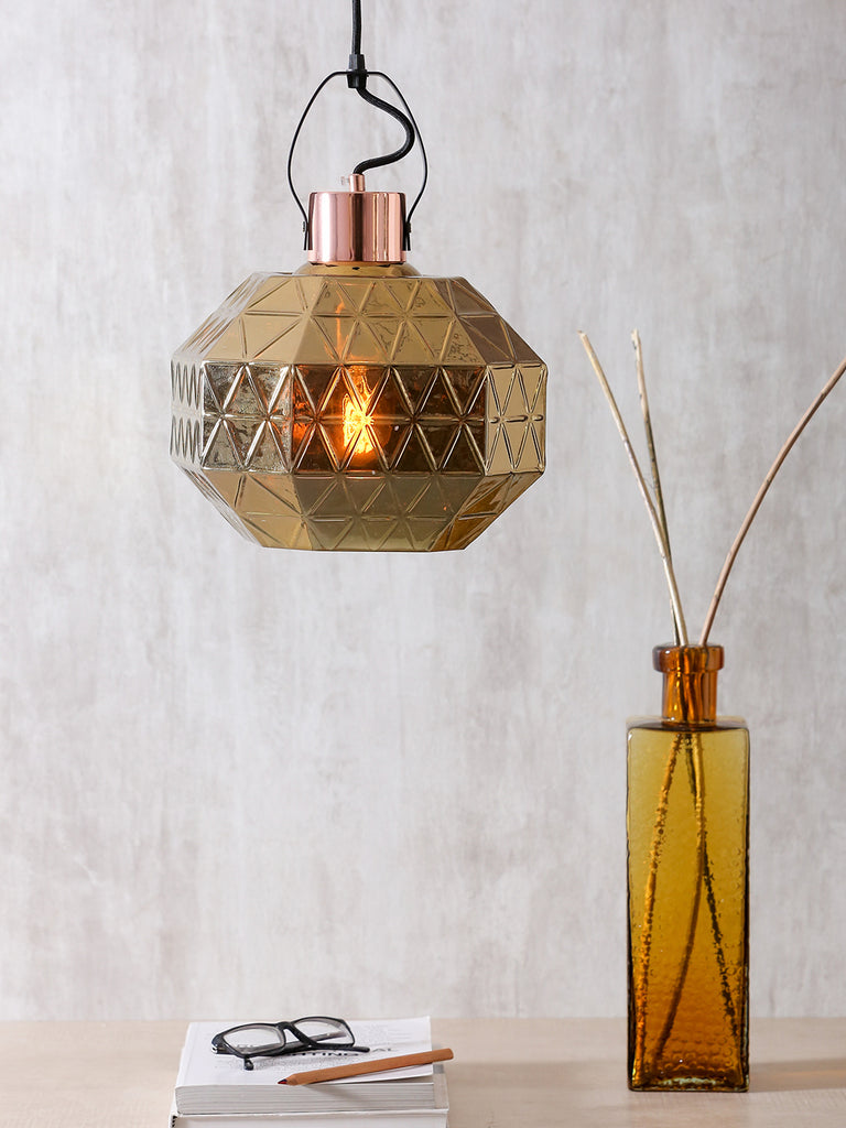 Graces Gold Eclectic Glass Pendant Lamp | Buy Luxury Hanging Lights Online India