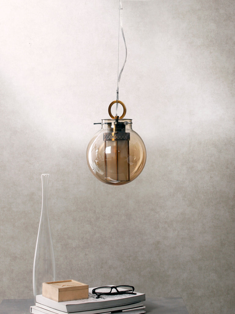 Everly Small Glass Pendant Lamp | Buy Luxury Hanging Lights Online India
