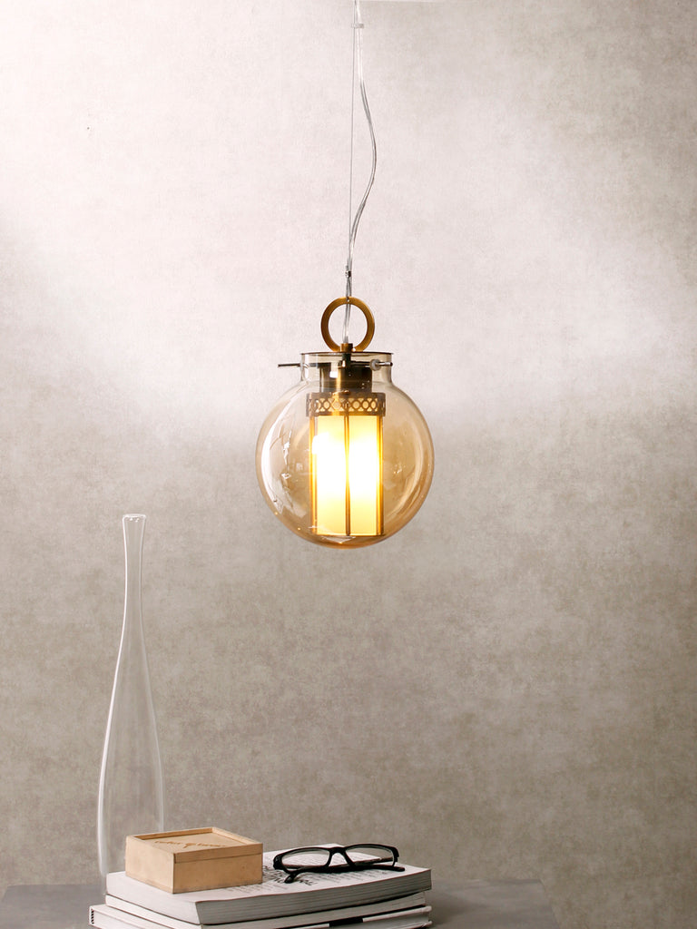 Everly Small Glass Pendant Lamp | Buy Luxury Hanging Lights Online India