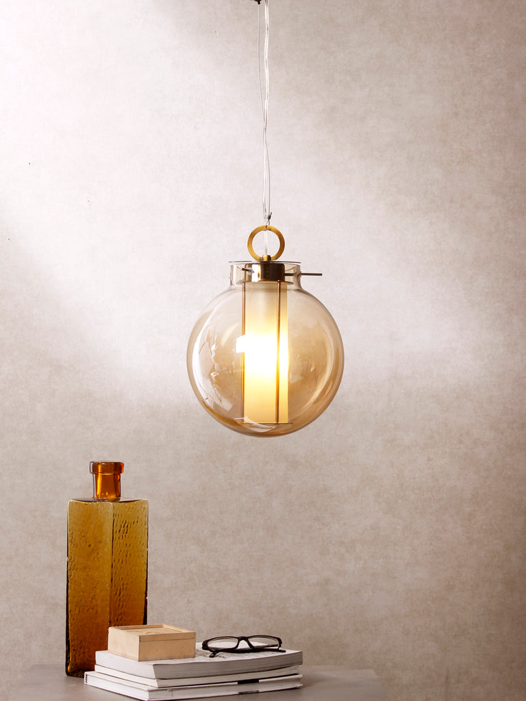Everly Large Glass Pendant Lamp | Buy Luxury Hanging Lights Online India