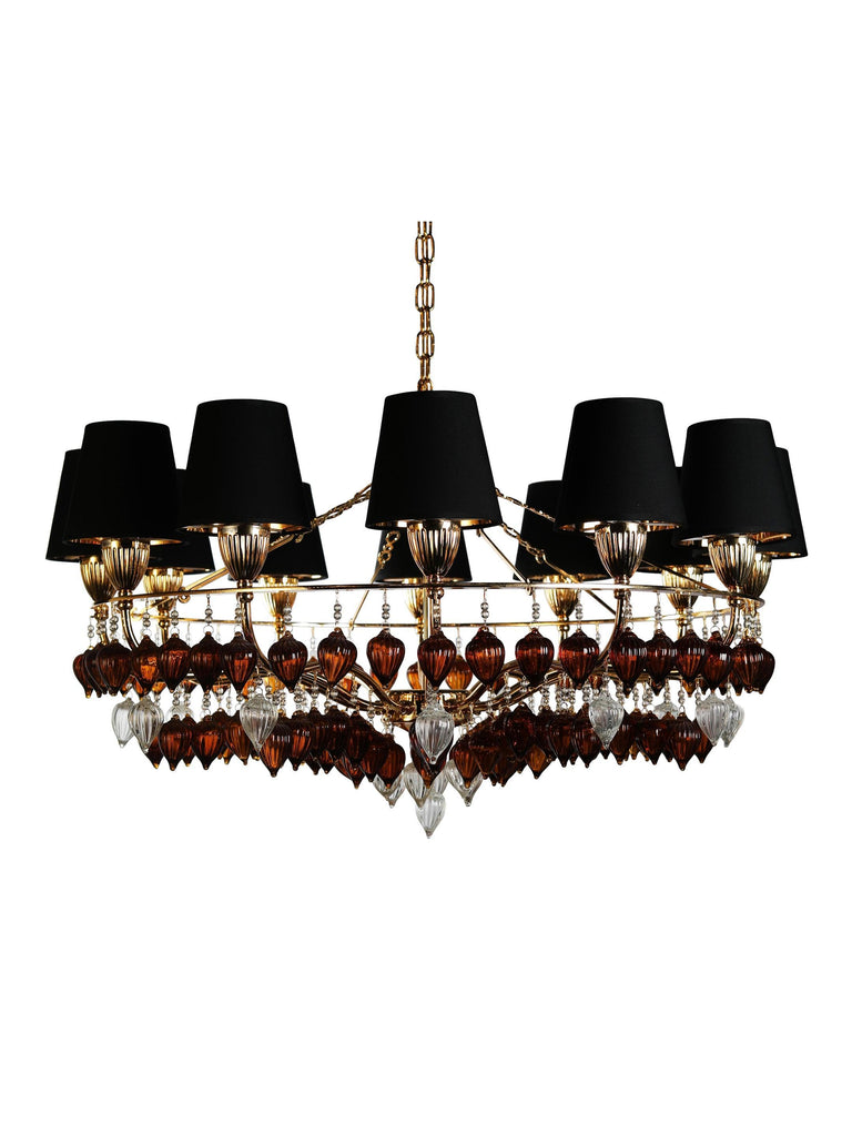 Black Shade Crystal Chandelier | Buy Crystal Chandeliers Online India