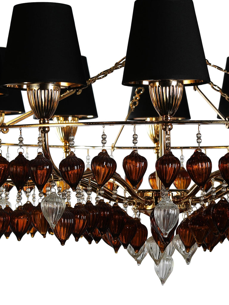 Black Shade Crystal Chandelier | Buy Crystal Chandeliers Online India