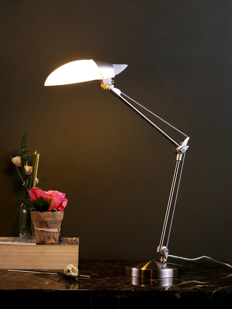 Hensen Silver Desk Lamp | Buy Modern Desk Lamps Online India