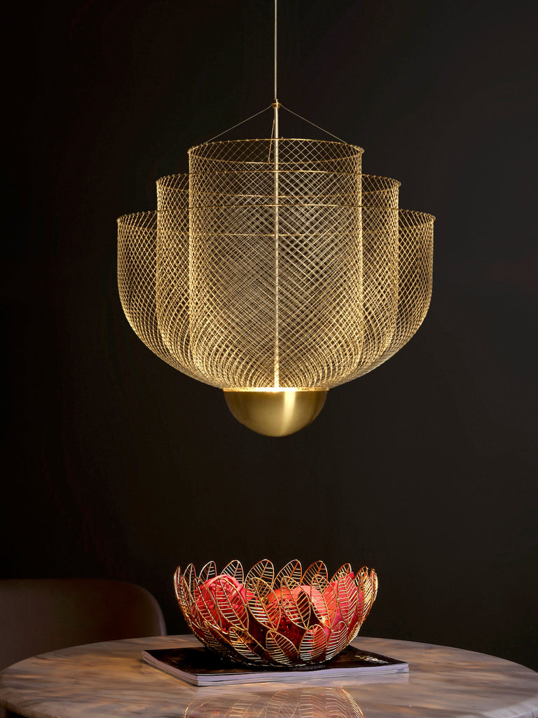 Meshed | Buy Gold Hanging Lights Online in India | Jainsons Emporio Lights