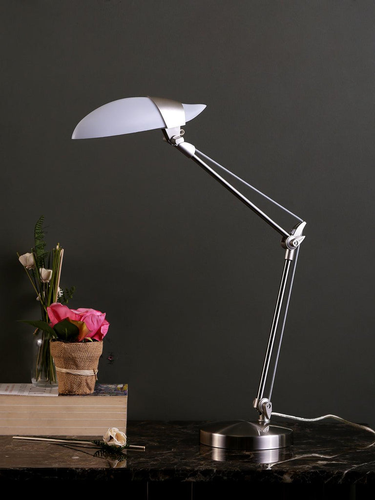 Hensen Silver Desk Lamp | Buy Modern Desk Lamps Online India