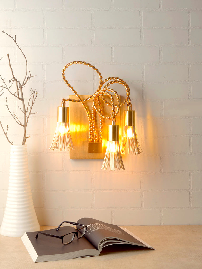 Tassels Gold Wall Lamp | Buy Modern Wall Light Online India