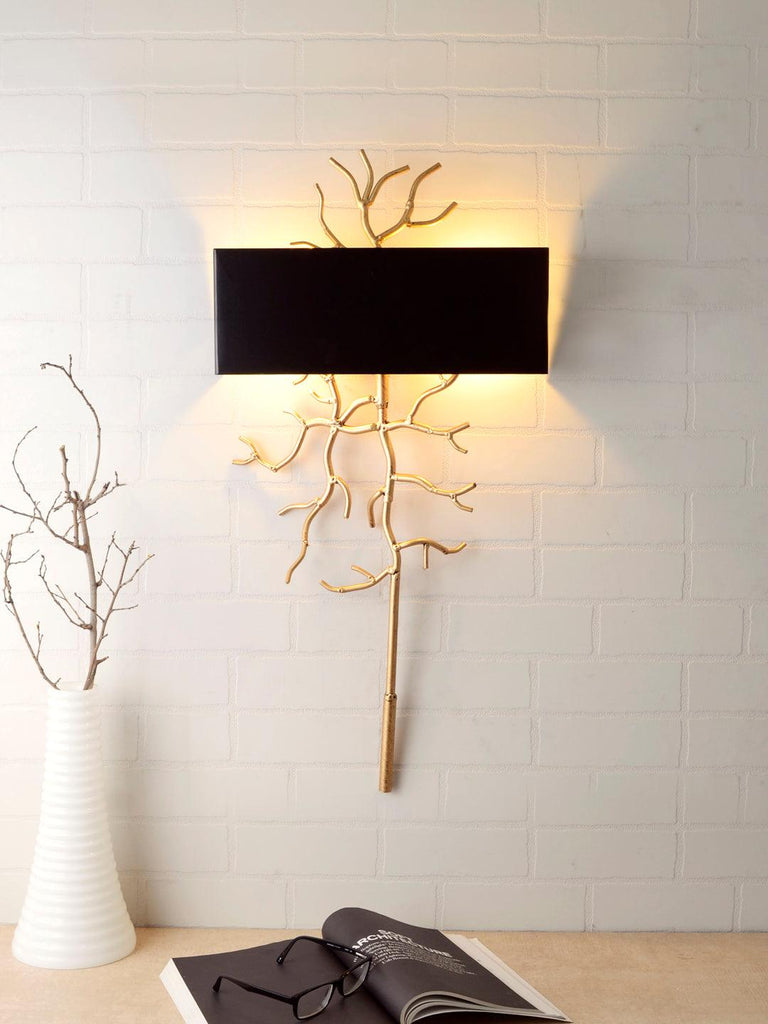 Twig Black Gold Wall Lamp | Buy Luxury Wall Light Online India