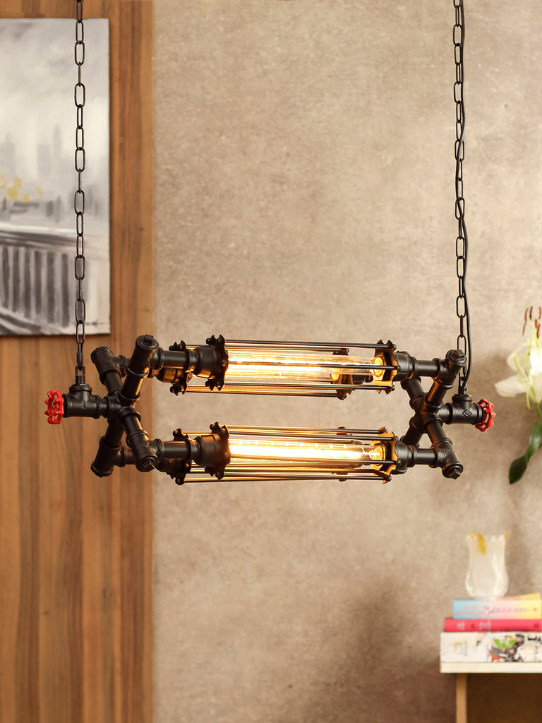 Rover 4-Lamp Industrial Pendant Light | Buy Luxury Hanging Lights Online India