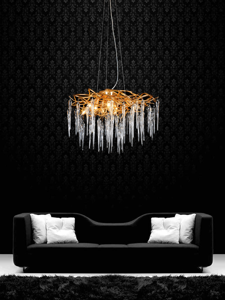 Olivia Champagne Crystal Chandelier | Buy Luxury Chandeliers Online India