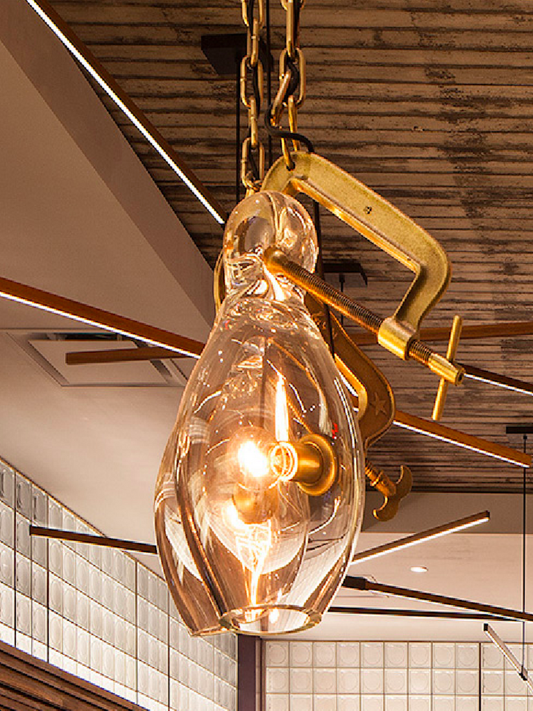 Clamper Gold Pendant Light | Buy Hanging Ceiling Lights Online India