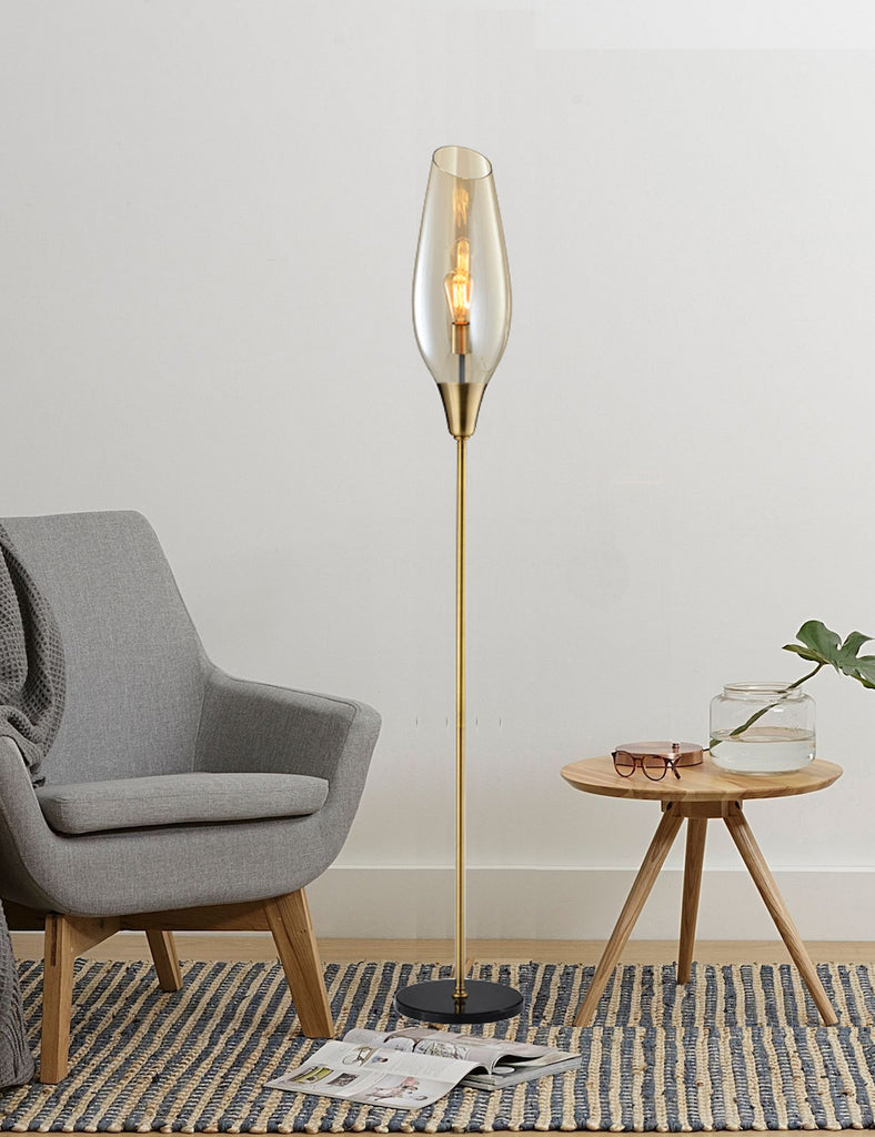 Quino Modern Glass Floor Lamp | Buy Designer Floor Lamps Online India