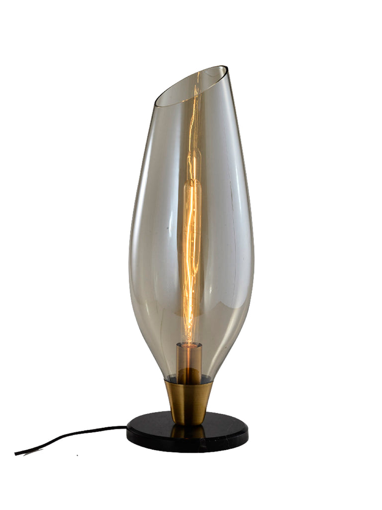 Quino Smoky Glass Table Lamp | Buy Table Lamps Online India