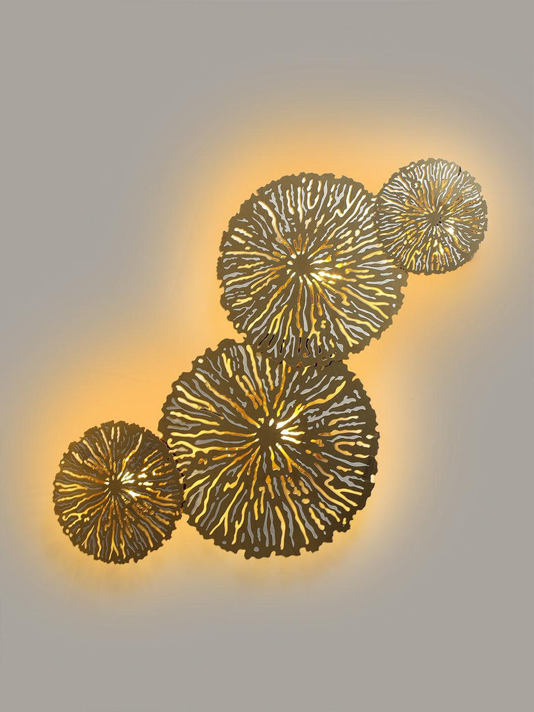 Christos Gold Disc Wall Light | Buy Modern Wall Lights Online India