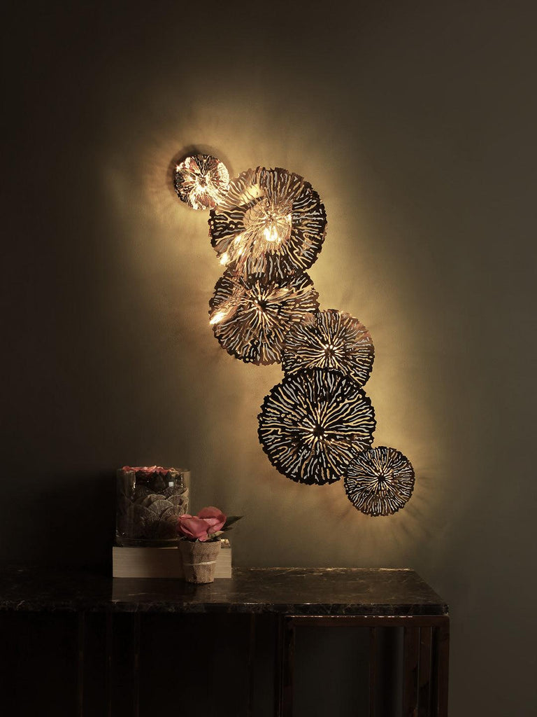 Christos Gold Disc Wall Light | Buy Modern Wall Lights Online India