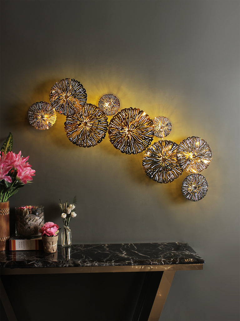 Christos Gold Disc Wall Light | Buy Modern Wall Lights Online India