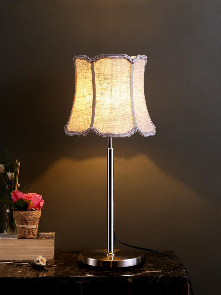 David White Silver Table Lamp | Buy Modern Table Lamps Online India