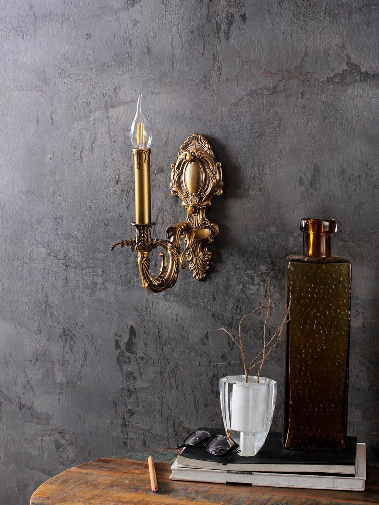 Arabel Gold  Wall Light| Buy Traditional Wall Lights Online India