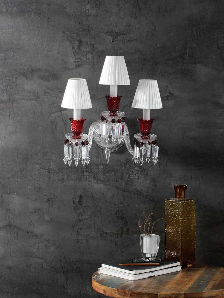 Rudolf Red Crystal Wall Light| Buy Crystal Wall Lights Online India