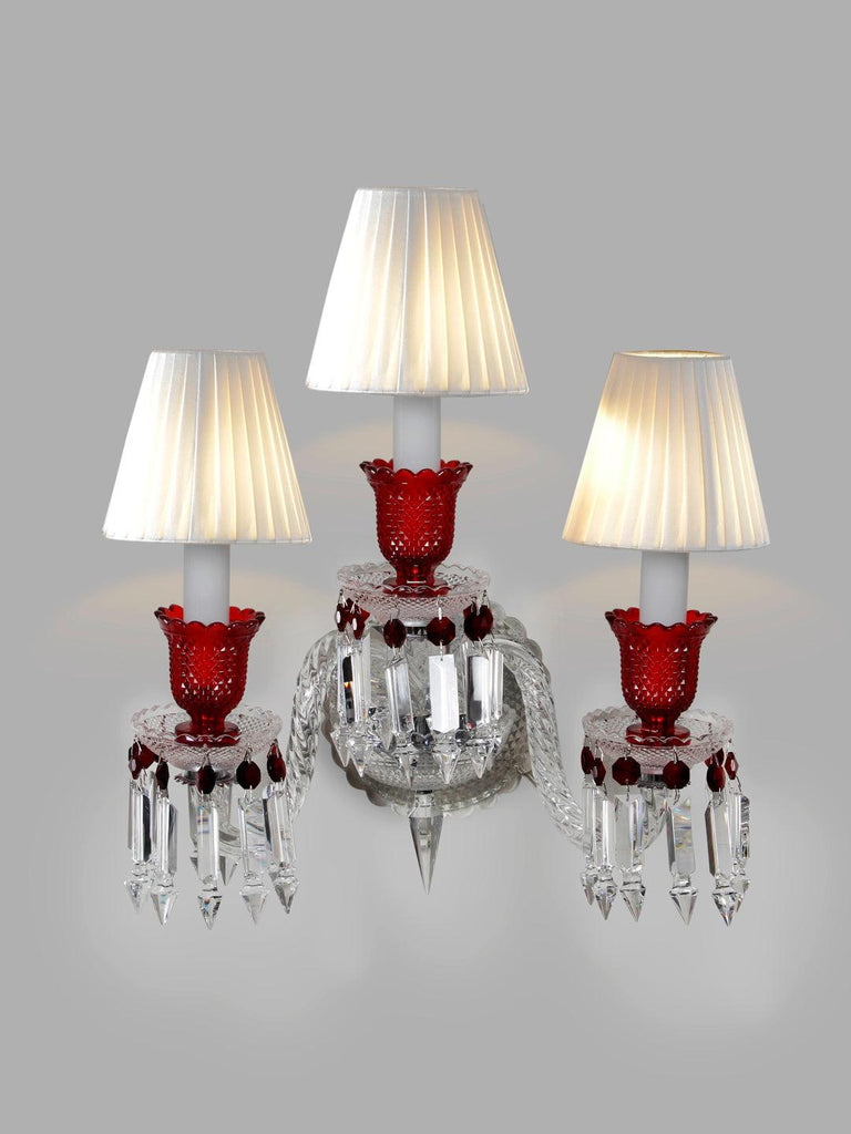Rudolf Red Crystal Wall Light| Buy Crystal Wall Lights Online India