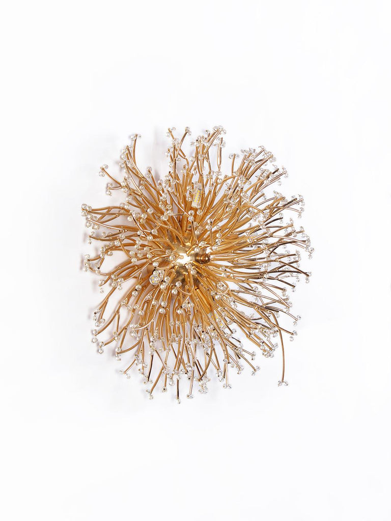 Sunflower Gold Crystal Wall Light| Buy Crystal Wall Lights Online India