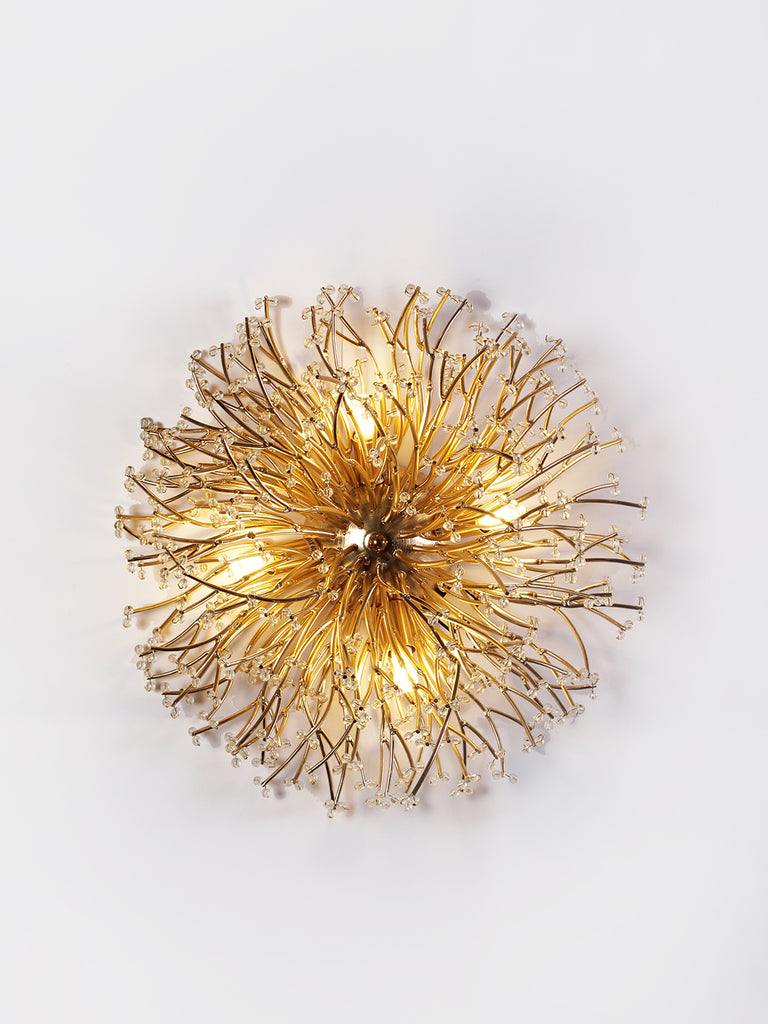 Sunflower Gold Crystal Wall Light| Buy Crystal Wall Lights Online India