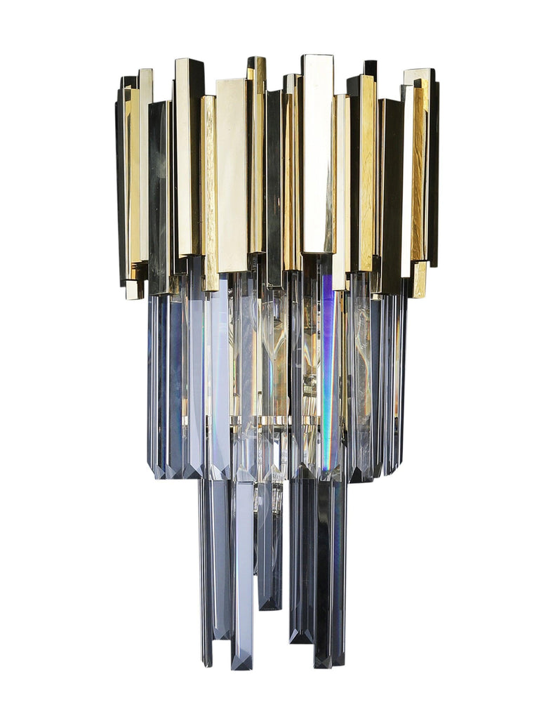 Eron Crystal Tube Wall Light | Buy Gold Luxury Wall Lights Online India