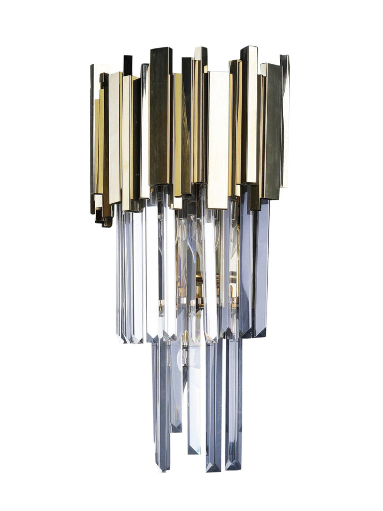 Eron Crystal Tube Wall Light | Buy Gold Luxury Wall Lights Online India