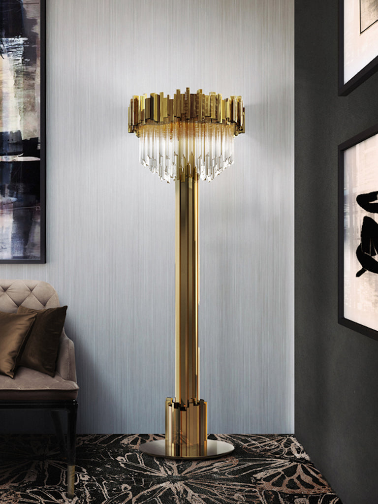 Eron Gold Floor Lamp | Buy Luxury Floor Lamps Online India