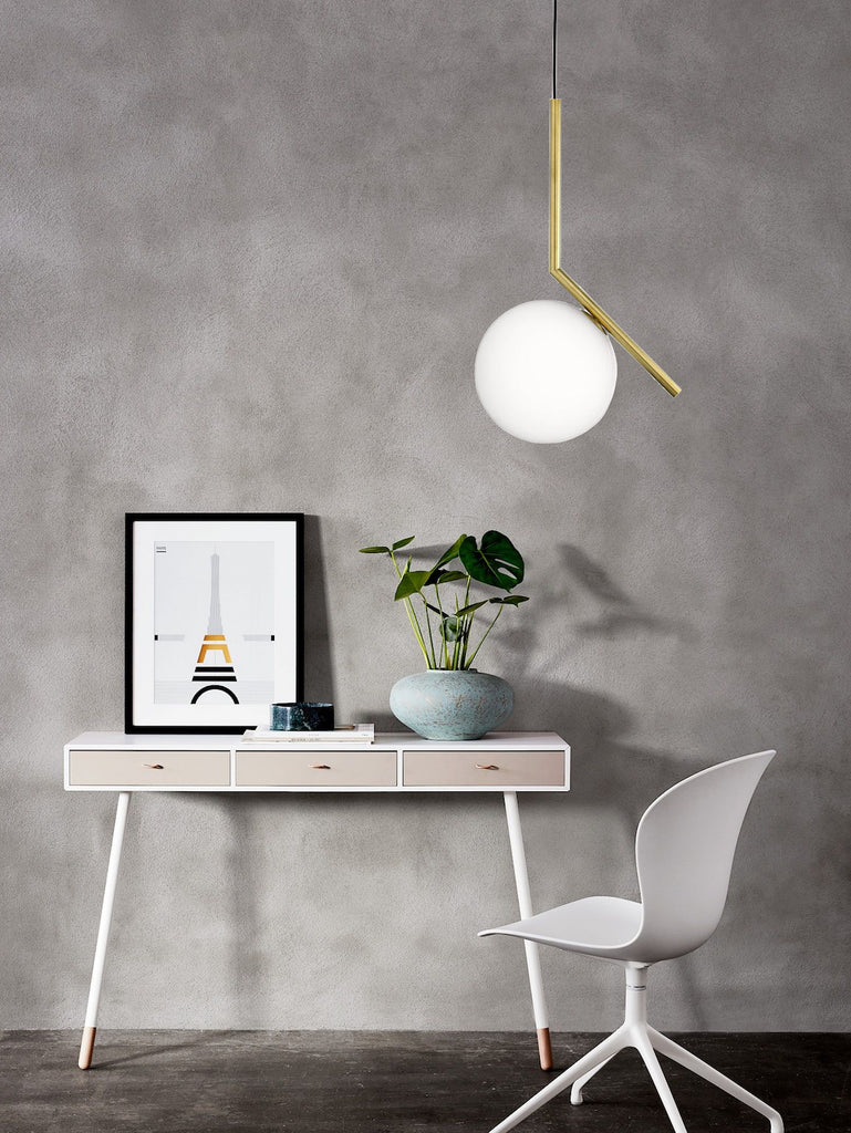 IC Globe White Gold Hanging Light | Buy Hanging Ceiling Lights Online India