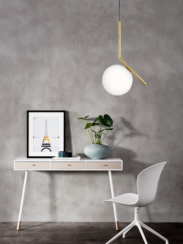 IC Globe White Gold Hanging Light | Buy Hanging Ceiling Lights Online India
