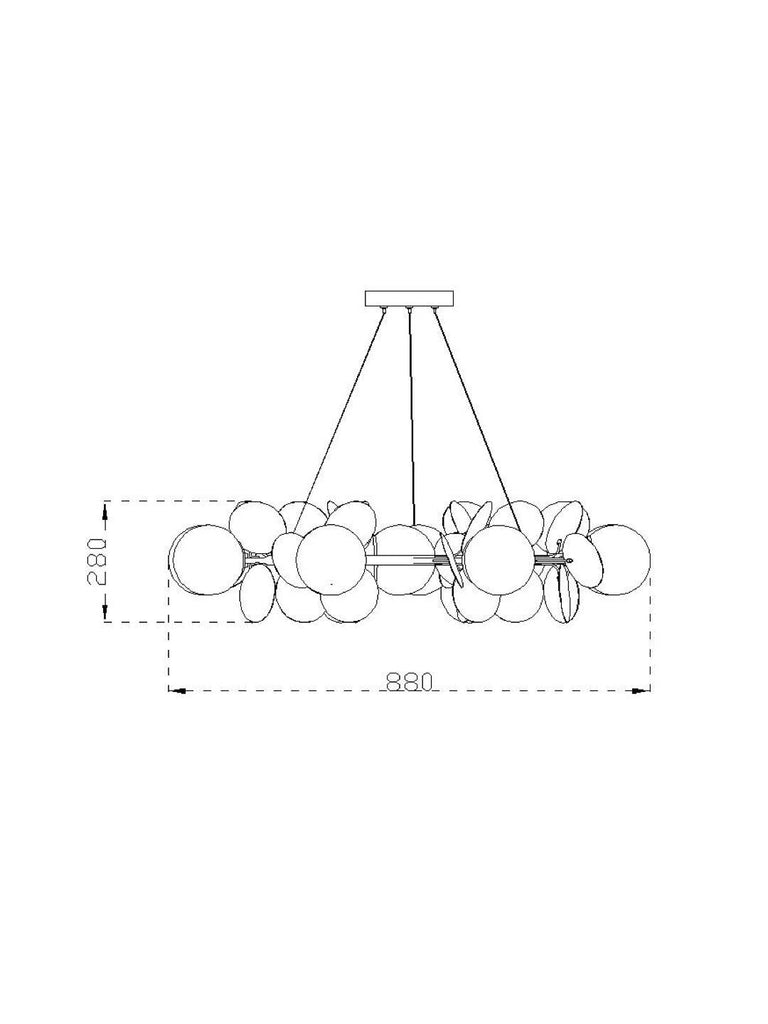 Edina 12-Lamp | Buy LED Chandeliers Online in India | Jainsons Emporio Lights