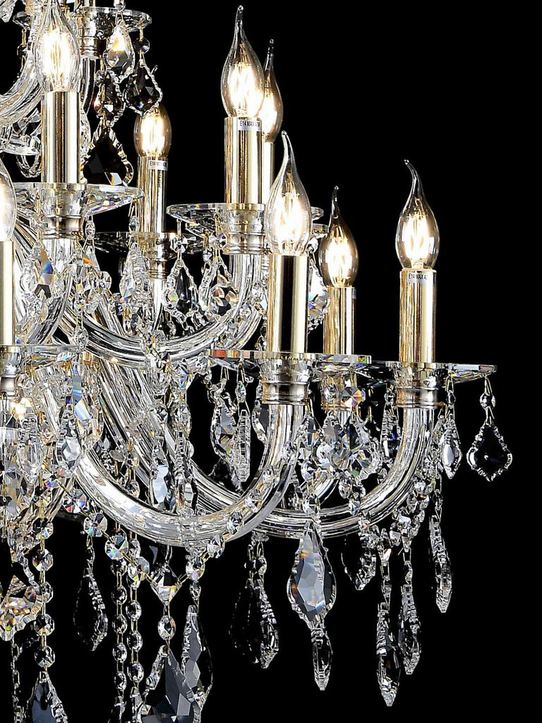 Victoria 12+12+6+6+12 | Buy Crystal Chandelier Online in India | Jainsons Emporio Lights