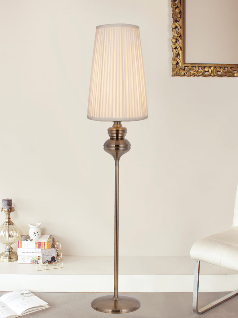 Josephine Antique Brass Floor Lamp | Buy Luxury LED Floor Lamps Online India