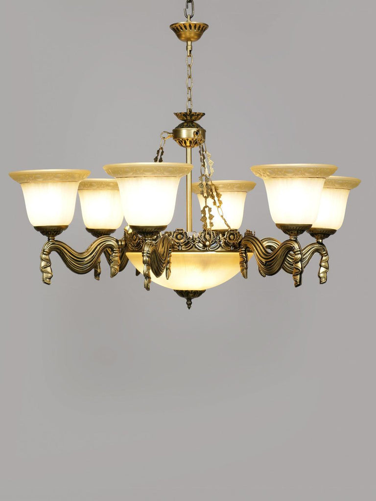 Fedrick Traditional Gold Chandelier | Buy Decorative Chandeliers Online India