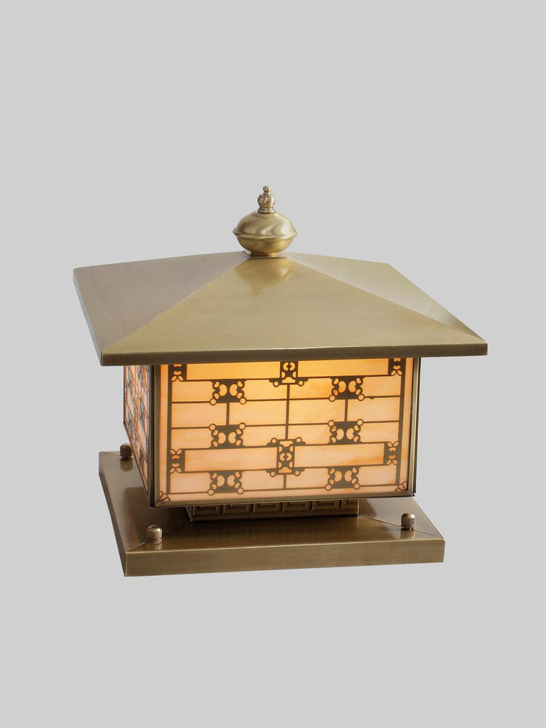 Dikan Gold Outdoor Post Light | Buy Outdoor Post Lights Online India