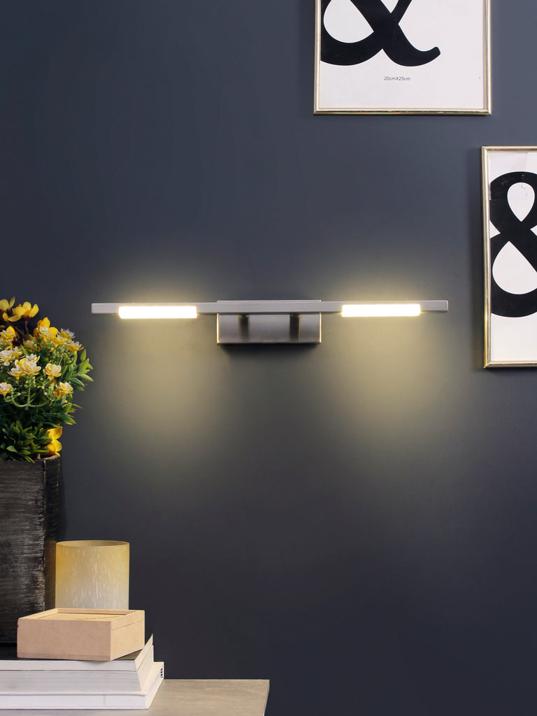 Cresta LED 2-Light Silver Bathroom Light | Buy LED Wall Lights Online India