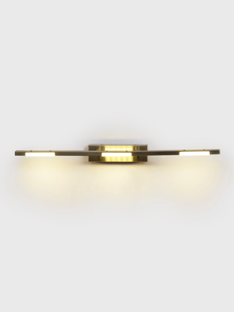 Cresta LED 3-Light Gold Bathroom Light | Buy LED Wall Lights Online India