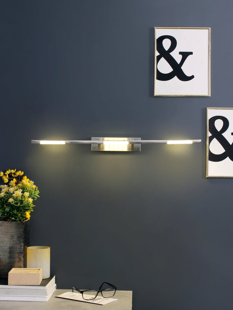 Cresta LED 3-Light Silver Bathroom Light | Buy LED Wall Lights Online India