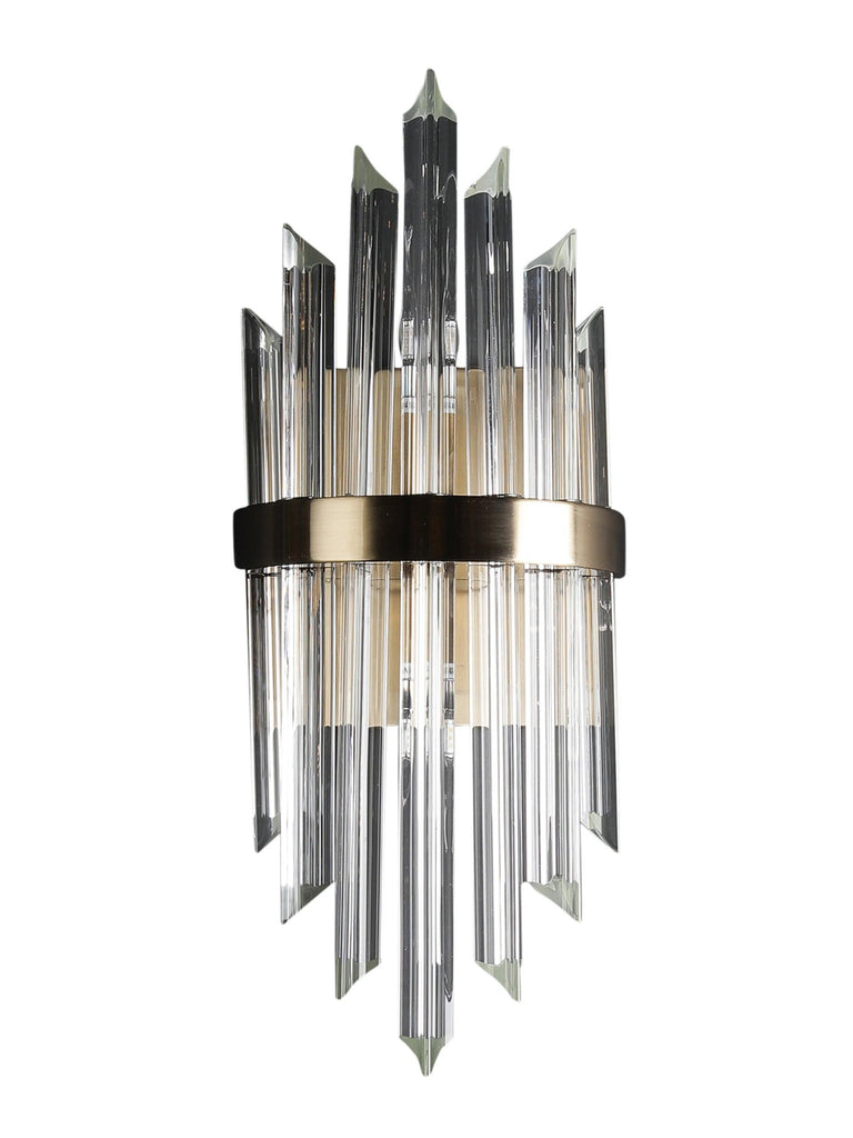 Carson Crystal Tube Wall Light | Buy Gold Luxury Wall Lights Online India