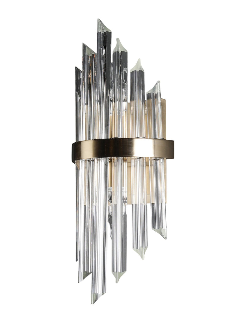 Carson Crystal Tube Wall Light | Buy Gold Luxury Wall Lights Online India