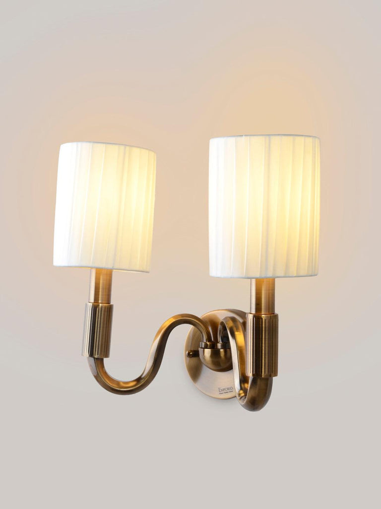 Kurt White Gold Wall Lamp | Buy Traditional Wall Light Online India