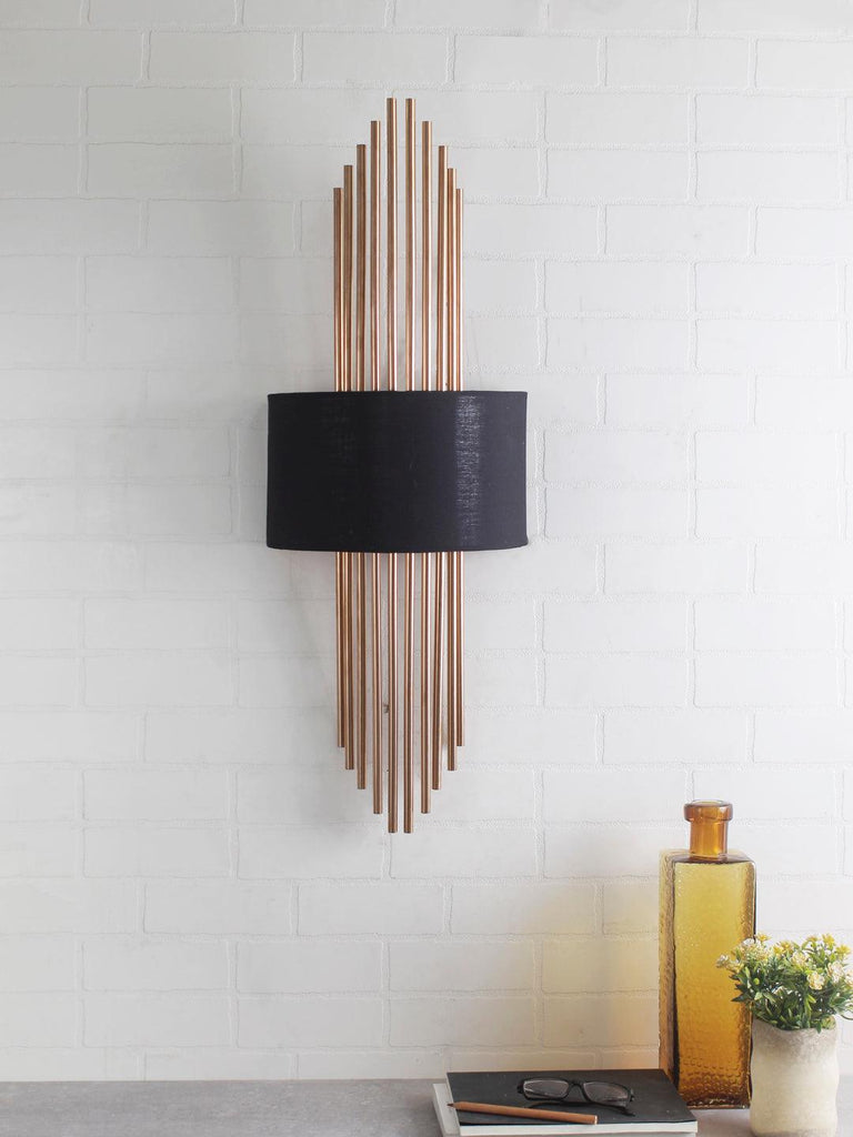 Mervin Black Gold Wall Light | Buy Modern Wall Lights Online India