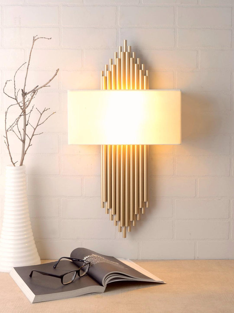 Austin Gold White Wall Lamp | Buy Luxury Wall Light Online India