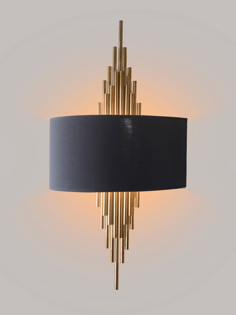 Erwin Black Gold Wall Lamp | Buy Luxury Wall Light Online India
