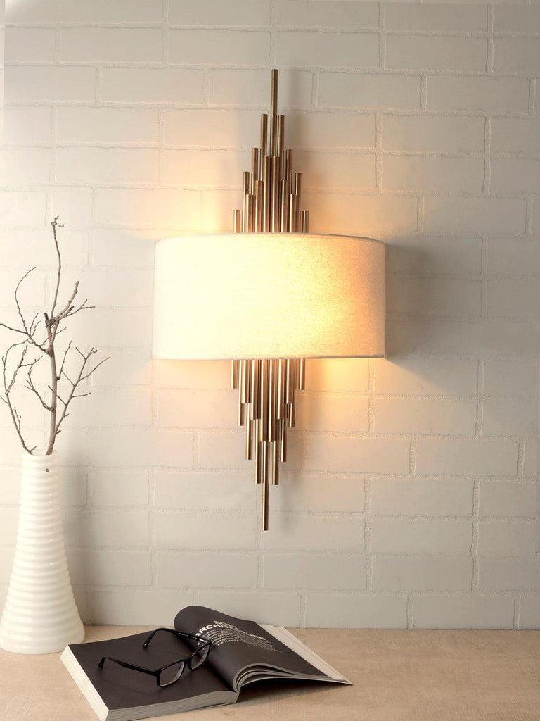 Erwin White Gold Wall Lamp | Buy Luxury Wall Light Online India