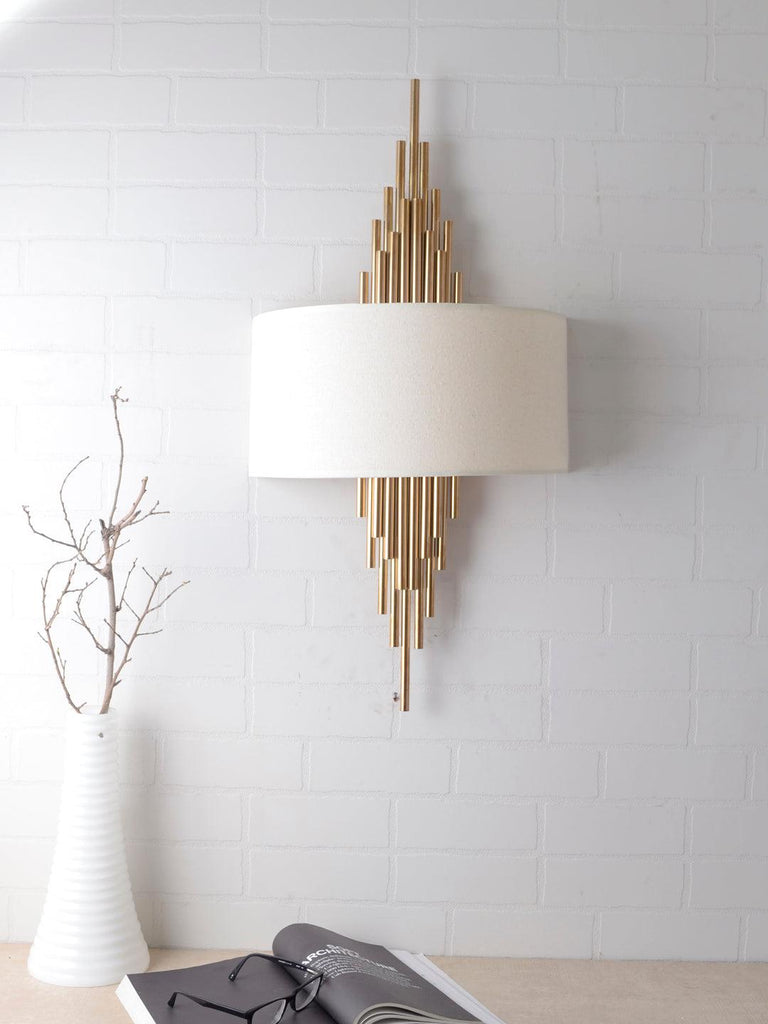 Erwin White Gold Wall Lamp | Buy Luxury Wall Light Online India